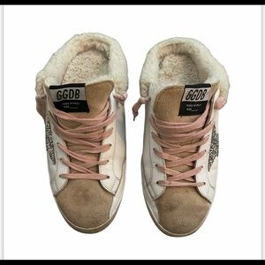 GOLDEN GOOSE Sabot Snkr Cappuccino, White & Silver